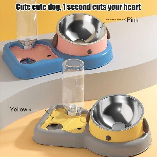 Feeder Bowls Pet Feeder Water Bottle Set Feeding Bowls And Drinkers