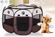 Fast folding octagonal pet fence