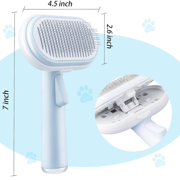 Cat Dog Brush 5 In 1 Pet Grooming Supplies Kit Slicker Brush For Shedding Dematting Undercoat Rake Self Cleaning Comb For Indoor Cats Pet Hair Brushes Multifunction Set