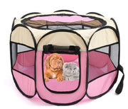 Fast folding octagonal pet fence