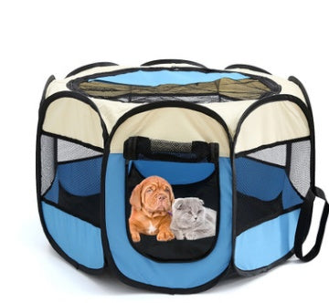 Fast folding octagonal pet fence