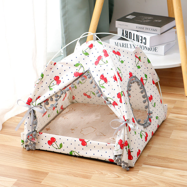 Cat Tent House Enclosed Pet Bed