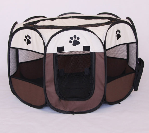 Fast folding octagonal pet fence