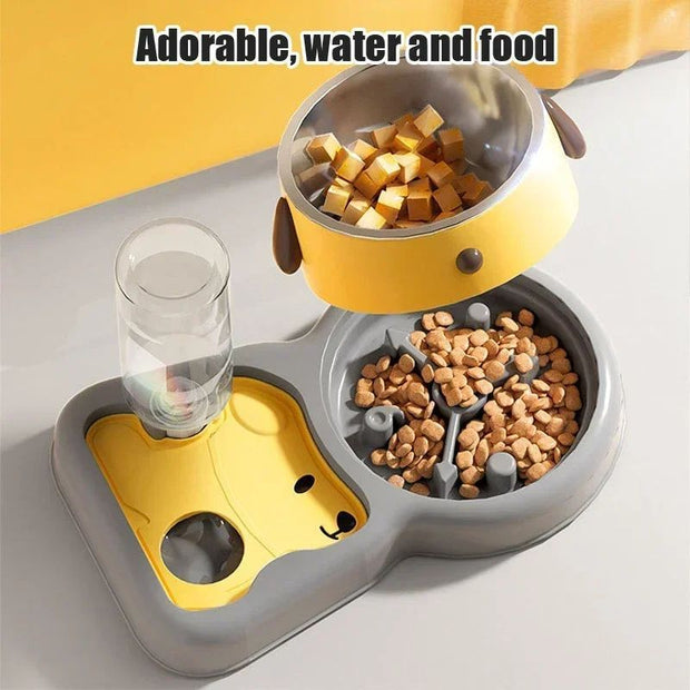 Feeder Bowls Pet Feeder Water Bottle Set Feeding Bowls And Drinkers