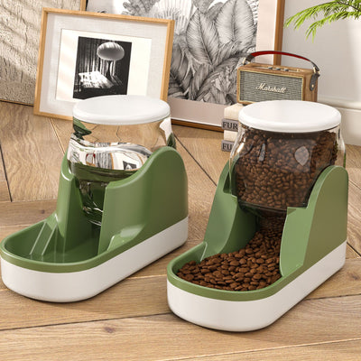 Cat Water Fountain Automatic Pet Feeder Auto Food Dispenser